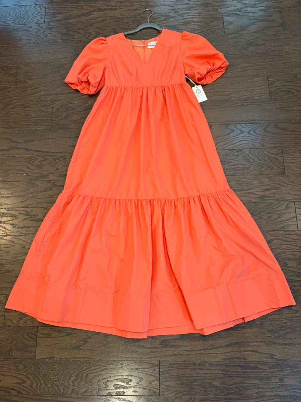 Tuckernuck Hyacinth House Coral Orange Taryn Maxi Dress Size Large NWT - Picture 2 of 8